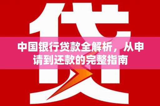 施甸中国银行贷款全解析，从申请到还款的完整指南