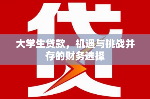 施甸大学生贷款，机遇与挑战并存的财务选择