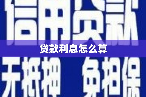 施甸贷款利息怎么算