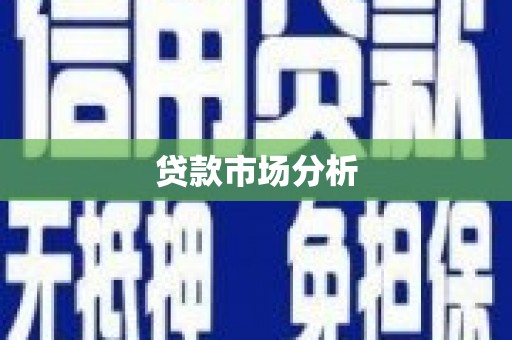 施甸贷款市场分析