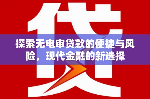 施甸探索无电审贷款的便捷与风险，现代金融的新选择
