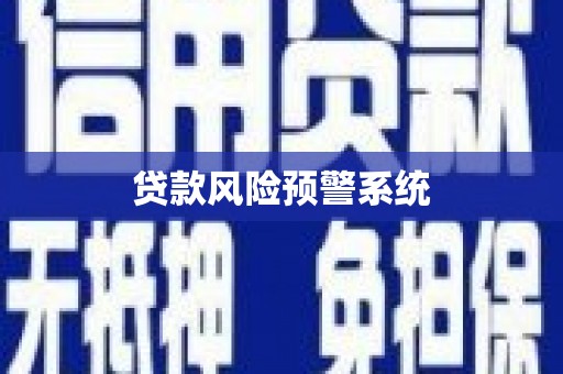 施甸贷款风险预警系统