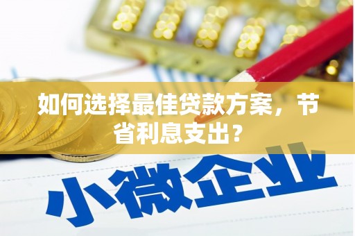 施甸如何选择最佳贷款方案，节省利息支出？