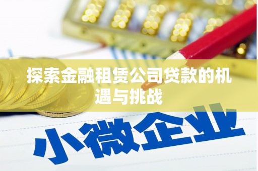 施甸探索金融租赁公司贷款的机遇与挑战