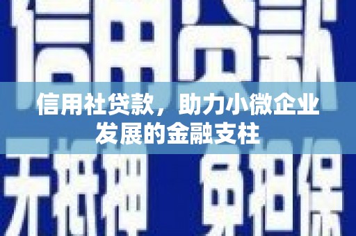 施甸信用社贷款，助力小微企业发展的金融支柱