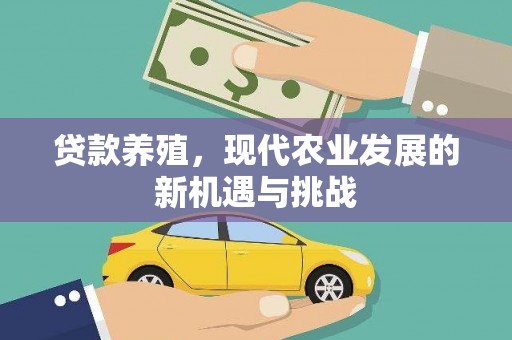 施甸贷款养殖，现代农业发展的新机遇与挑战