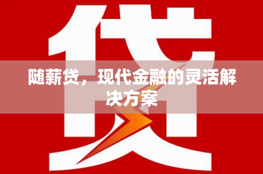 施甸随薪贷，现代金融的灵活解决方案