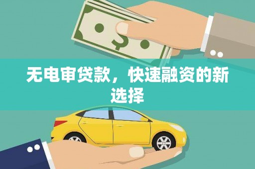 施甸无电审贷款，快速融资的新选择