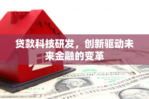 施甸贷款科技研发，创新驱动未来金融的变革