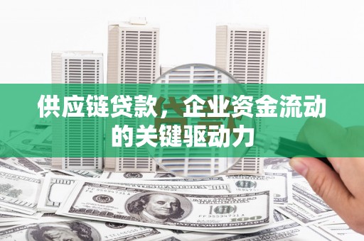 施甸供应链贷款，企业资金流动的关键驱动力