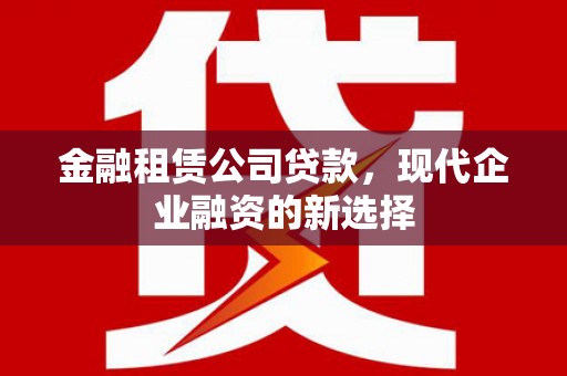 施甸金融租赁公司贷款，现代企业融资的新选择