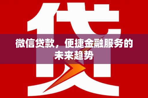 施甸微信贷款，便捷金融服务的未来趋势