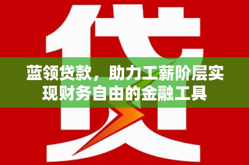 施甸蓝领贷款，助力工薪阶层实现财务自由的金融工具