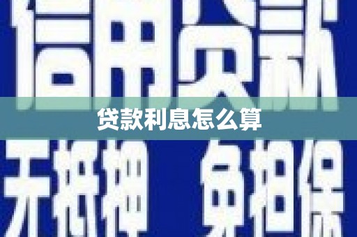 施甸贷款利息怎么算