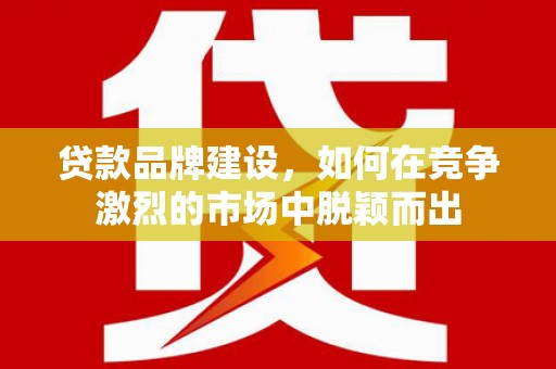 施甸贷款品牌建设，如何在竞争激烈的市场中脱颖而出
