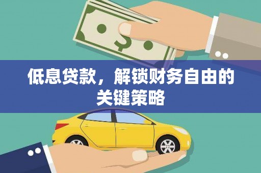 施甸低息贷款，解锁财务自由的关键策略