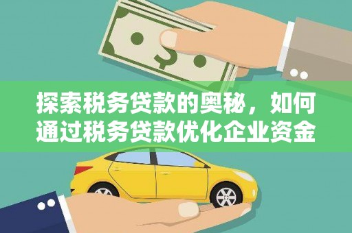施甸探索税务贷款的奥秘，如何通过税务贷款优化企业资金流