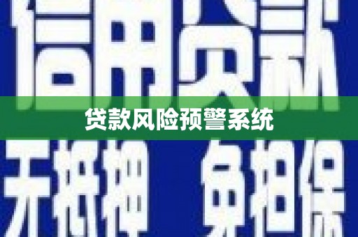 施甸贷款风险预警系统