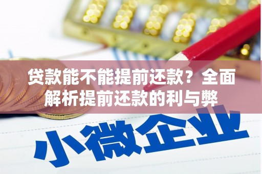 施甸贷款能不能提前还款？全面解析提前还款的利与弊