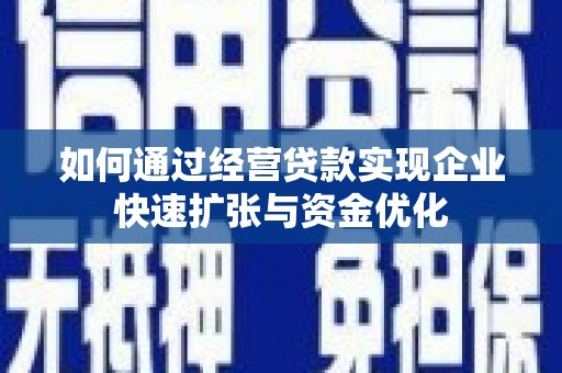 施甸如何通过经营贷款实现企业快速扩张与资金优化