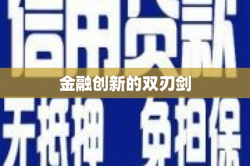 施甸金融创新的双刃剑