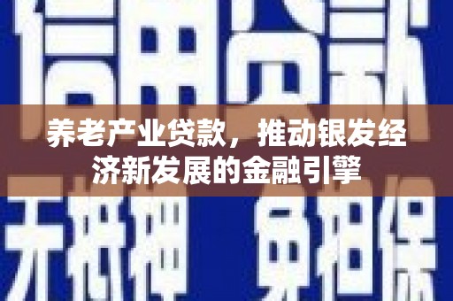 施甸养老产业贷款，推动银发经济新发展的金融引擎