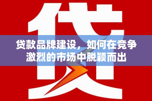 施甸贷款品牌建设，如何在竞争激烈的市场中脱颖而出