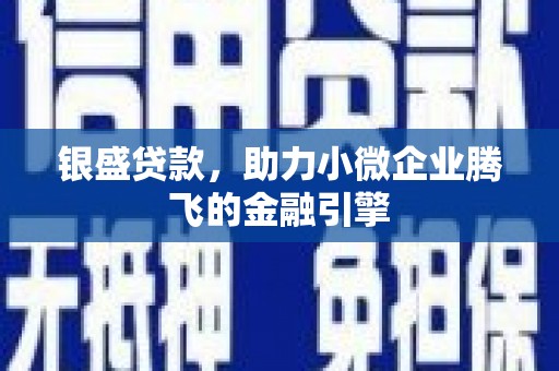 施甸银盛贷款，助力小微企业腾飞的金融引擎