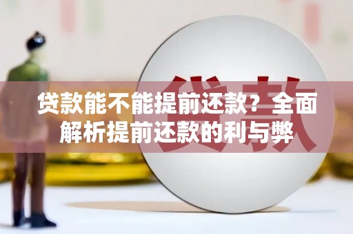施甸贷款能不能提前还款？全面解析提前还款的利与弊