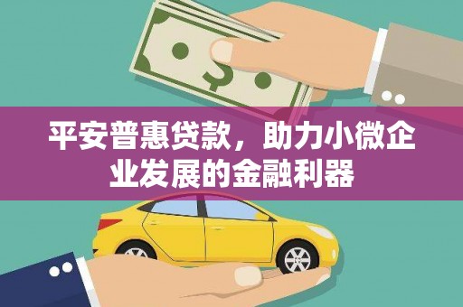 施甸平安普惠贷款，助力小微企业发展的金融利器