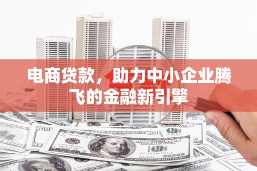 施甸电商贷款，助力中小企业腾飞的金融新引擎