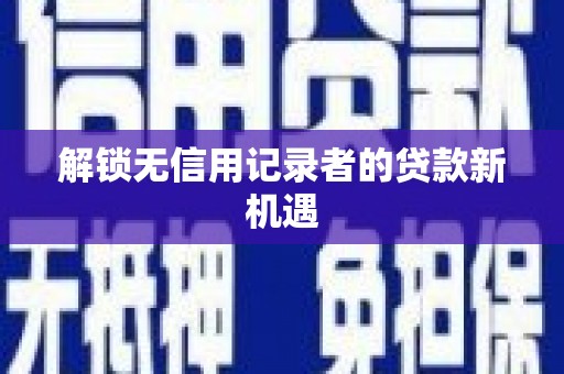 施甸解锁无信用记录者的贷款新机遇