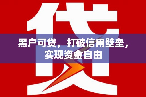 施甸黑户可贷，打破信用壁垒，实现资金自由