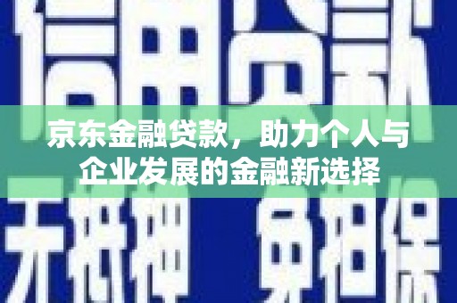 施甸京东金融贷款，助力个人与企业发展的金融新选择