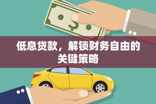 施甸低息贷款，解锁财务自由的关键策略
