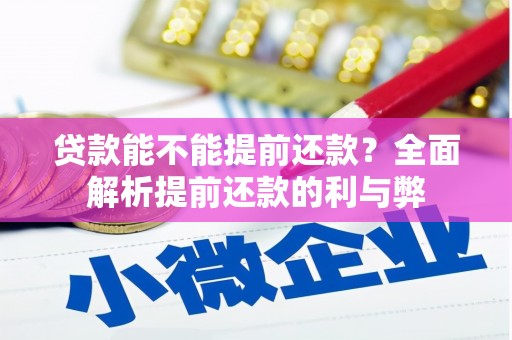 施甸贷款能不能提前还款？全面解析提前还款的利与弊