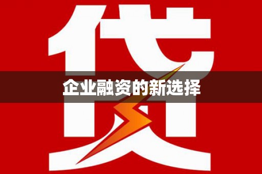 施甸企业融资的新选择