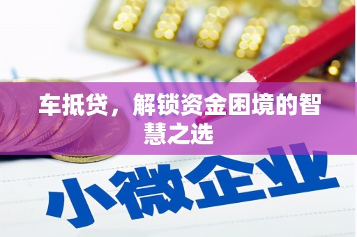 施甸车抵贷，解锁资金困境的智慧之选