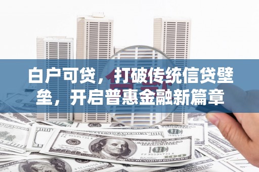 施甸白户可贷，打破传统信贷壁垒，开启普惠金融新篇章