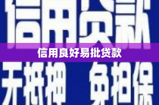 施甸信用良好易批贷款