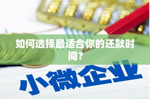 施甸如何选择最适合你的还款时间？