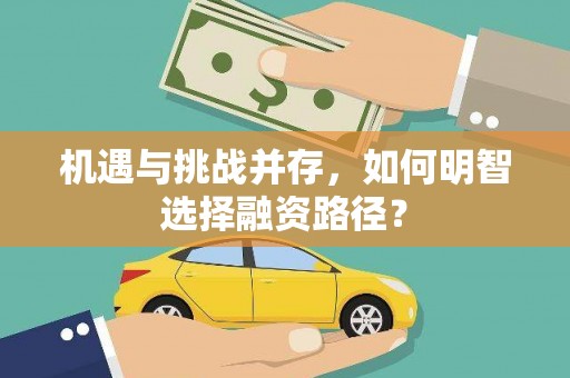 施甸机遇与挑战并存，如何明智选择融资路径？