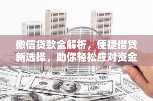 施甸微信贷款全解析，便捷借贷新选择，助你轻松应对资金需求