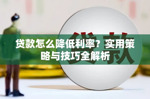 施甸贷款怎么降低利率？实用策略与技巧全解析
